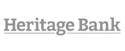 heritage bank logo grey
